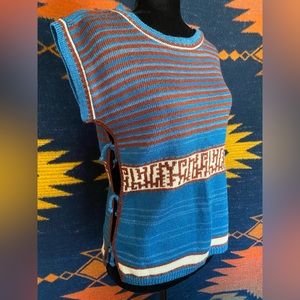 VTG. 70’s Garland Knit Poncho Style Top!